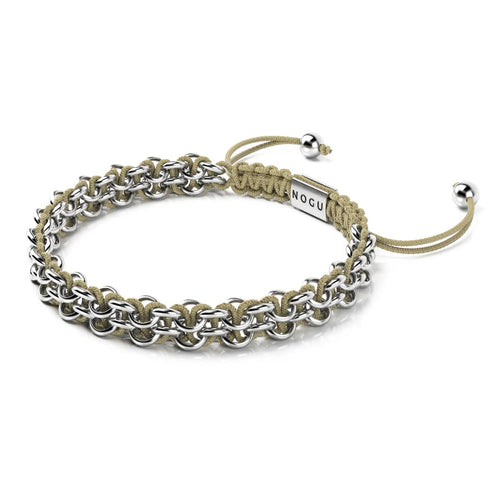 Liens vers l'ours grizzli | Bracelet Mini Kismet | Marron x Argent